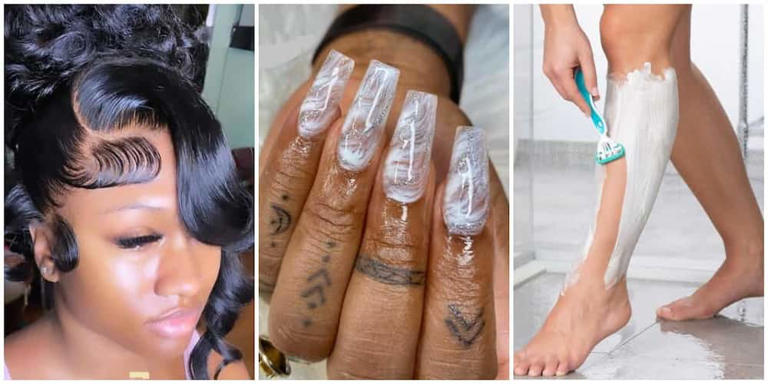 Photos of some beauty trends. Credit: @slovehair.com_official, @nails_by_zeena, @hydrosilkca Source: UGC