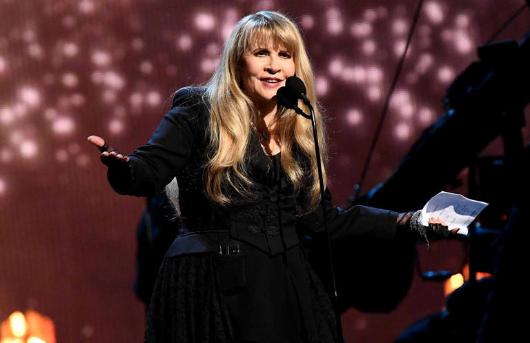 Dimitrios Kambouris/Getty Images Rock & Roll Hall of Fame inductee Stevie Nicks speaks onstage at the induction ceremony at Barclays Center on March 29, 2019, in New York City