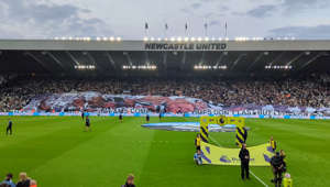 Newcastle United Wor Flags display for the final home match of the season at St James' Park v Leicester City.