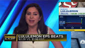 Lululemon beat on the top and bottom line in its fiscal first quarter. CNBC's Seema Mody reports.