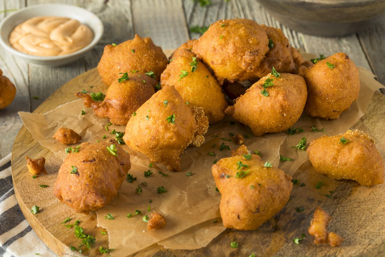 <p>These crispy, savory bites of bliss are usually a seafood side, but if you ask us, they're good enough to be the main event. Fry these puppies up at home with corn oil or shortening instead of journeying to Disneyland's New Orleans Square.</p>  <p><a href="https://d23.com/hushpuppies-from-new-orleans-square/">D23</a></p>  <p><b>For more great recipes,</b> <a href="https://cheapism.us14.list-manage.com/subscribe?u=de966e79b38e1d833d5781074&id=c14db36dd0">please sign up for our free newsletters</a></p><p class="tooltip-inner">https://cheapism.us14.list-manage.com/subscribe?u=de966e79b38e1d833d5781074&id=c14db36dd0</p>.