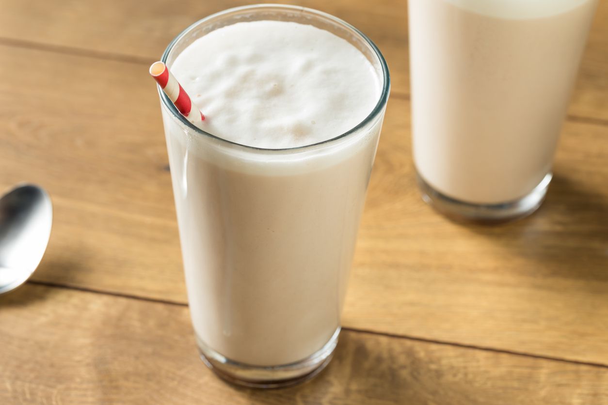 <p>This four-ingredient milkshake from the retro '50s Prime Time Cafe in Disney World's Hollywood Studios is sure to please anyone who's young at heart. A dollop of peanut butter and jelly, milk, and vanilla ice cream are all you'll need for this treat. </p>  <p><a href="https://disneyparks.disney.go.com/blog/2020/05/disneymagicmoments-elbows-off-the-table-here-comes-the-peanut-butter-jelly-milk-shake-from-50s-prime-time-cafe/">Disney Parks</a></p>  <p><a href="https://blog.cheapism.com/best-milkshakes-every-state/">The Best Milkshakes in Every State</a></p><p class="tooltip-inner">https://blog.cheapism.com/best-milkshakes-every-state/</p>