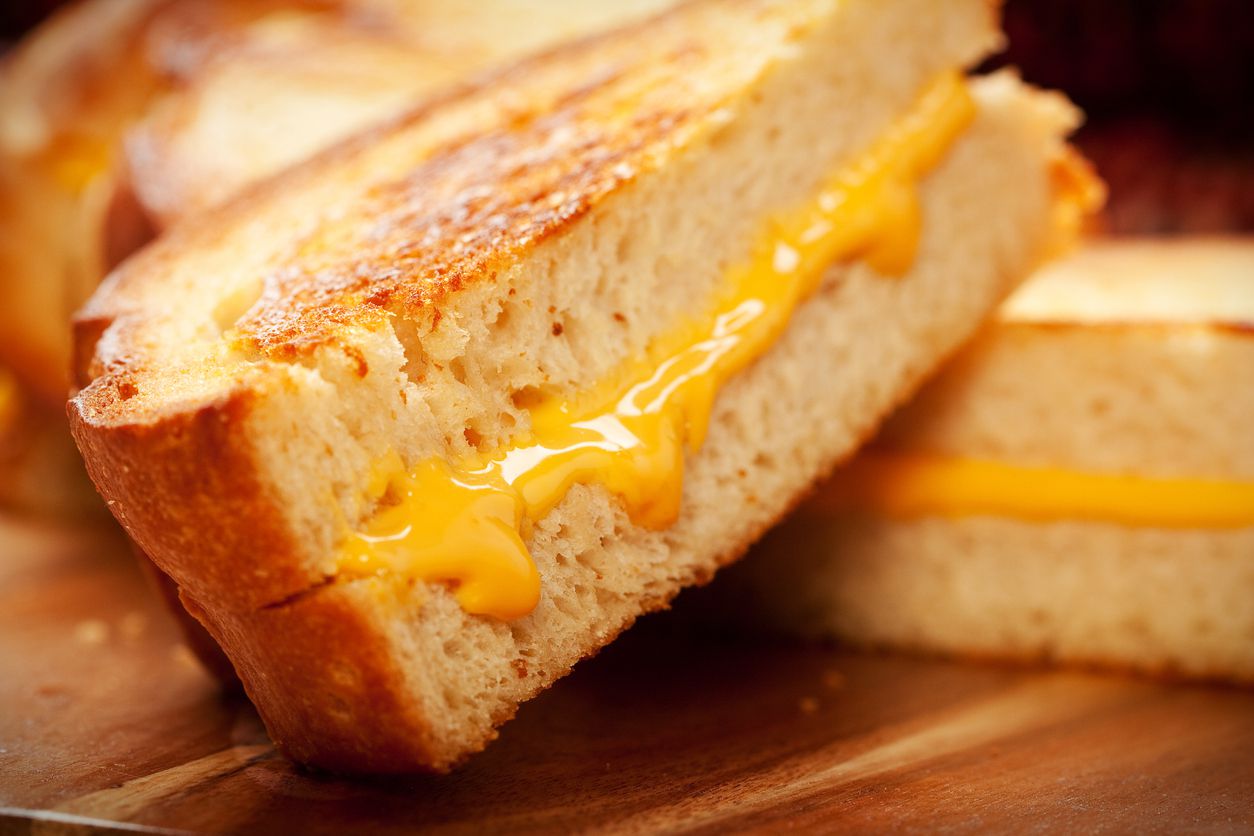 <p>Leave it to Disney to elevate a humble grilled cheese sandwich into something a little, well, magical. Made at Woody's Lunch Box in Hollywood Studios' Toy Story Land, it features a cream-cheese spread, and a mix of garlic, mayo, and coarse salt on top of a blend of cheddar and provolone. </p>  <p><a href="https://disneyparks.disney.go.com/blog/2020/04/cooking-up-the-magic-at-home-celebrate-national-grilled-cheese-day-with-a-grilled-cheese-sandwich-from-toy-story-land/">Disney Parks</a></p><p class="tooltip-inner">https://disneyparks.disney.go.com/blog/2020/04/cooking-up-the-magic-at-home-celebrate-national-grilled-cheese-day-with-a-grilled-cheese-sandwich-from-toy-story-land/</p>   <p><a href="https://blog.cheapism.com/how-to-make-a-grilled-cheese-sandwich/">19 Ways to Make an Ordinary Grilled Cheese Extraordinary</a></p>