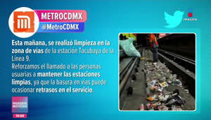 El #MetroCDMX hizo una invitación a que usuarios mantengan las instalaciones limpias y que no arrojen basura que pueda provocar accidentes o retrasos en el servicio.