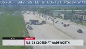 Eastbound lanes of US 36 closed at Wadsworth Boulevard due to crash