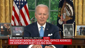 President Biden gives 'rare' Oval Office address on debt ceiling deal