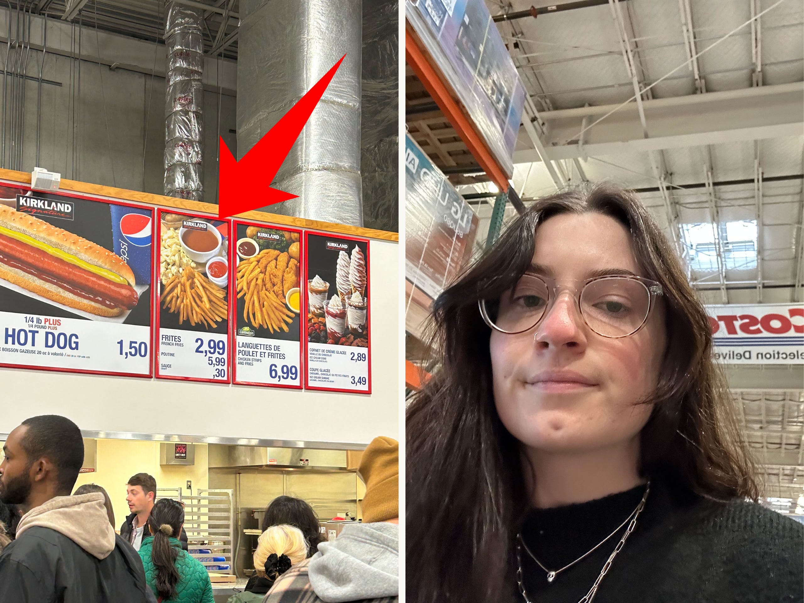 I tried Costco's famous poutine in Canada. The food was fine, but it