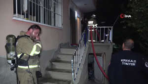 Kırıkkale'de 2 katlı evde yangın paniği