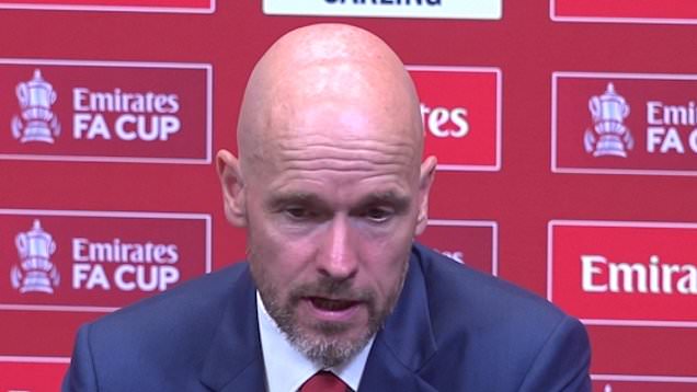 Ten Hag speaks after Man Utd lose FA Cup final to rivals Man City