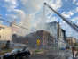 (Salt Lake City Fire Department) Fire crews work to extinguish a blaze at a vacant building at 220 S 200 E on Saturday, June 3, 2023.