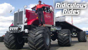The UK is home to the Monster Truck Nationals and in 2019 English monster legend, Mike Murty attempted a world first with his truck ‘Big Pete.’ Mike told Barcroft Cars: “We have planned for many years, and for the first time it will be seen this weekend - the world’s first monster truck and trailer, which we designed to be able to crush the cars.” Powered by a Big-Block Chevrolet V8 engine, three-speed automatic gearbox, and sporting Mega X BIB tyres - Big Pete is known to jump 15 feet and always puts on an amazing show. Mike explained why it was so special, “this is one of the only working monster trucks out there, still running leaf-sprung suspension - most drivers can't handle it because it is so hard on the body.” He continued, “it looks totally different from any other monster truck out there.” The first thing that anybody sees when faced with Big Pete is the truck’s most prominent feature - huge tyres, which cost over £3500 each. “The pressure that we run in these tires helps with the suspension”, Mike explained. Big Pete’s unique body is built with genuine steel and aluminum. "These trucks are car killing machines”, Mike said. “It is an awesome and yet awful thing to drive at the same time.” In the film, Mike and Big Pete attempt a world’s first - taking the truck and trailer over a fleet of cars.