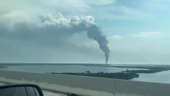 Smoke rises from Louisiana refinery after crude oil tank fire