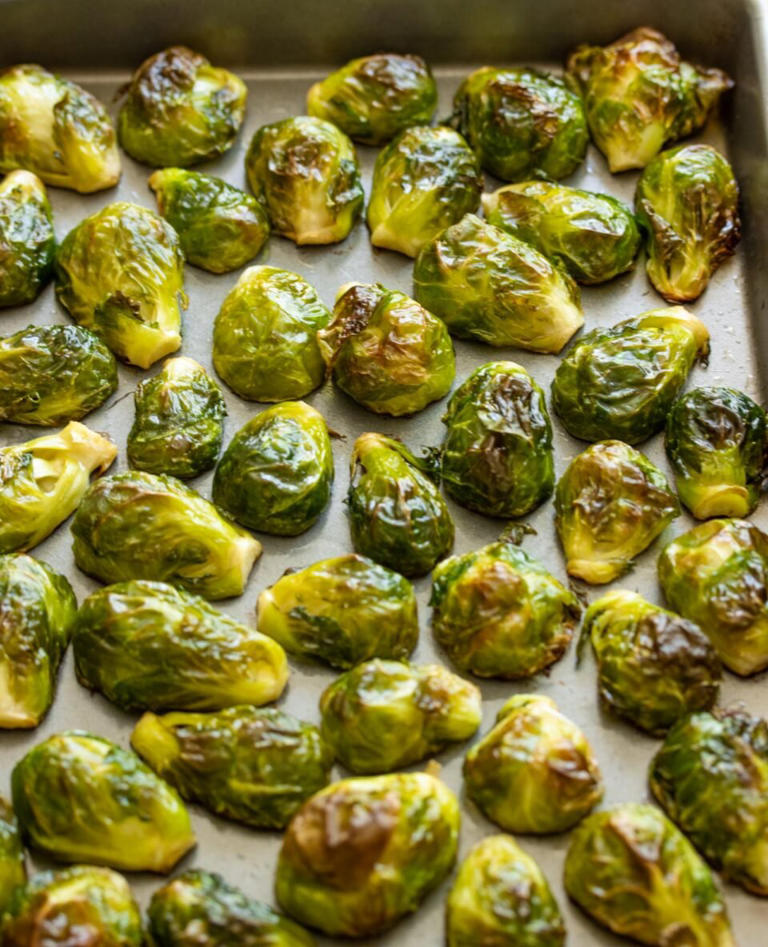 Oven Roasted Brussels Sprouts With Mustard