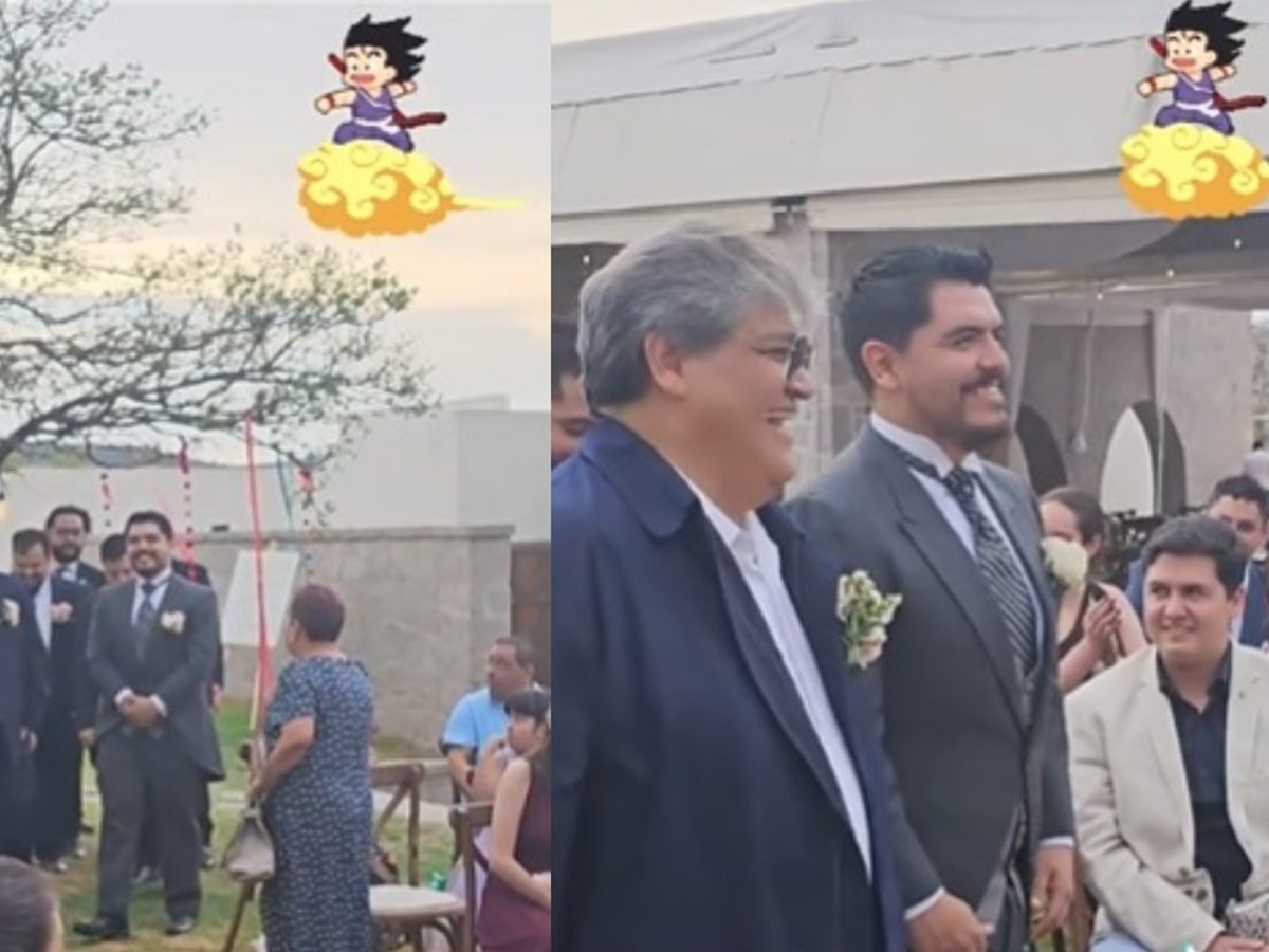 ¡boda al estilo 'dragon ball'! novio camina al altar con canción del anime y se vuelve viral