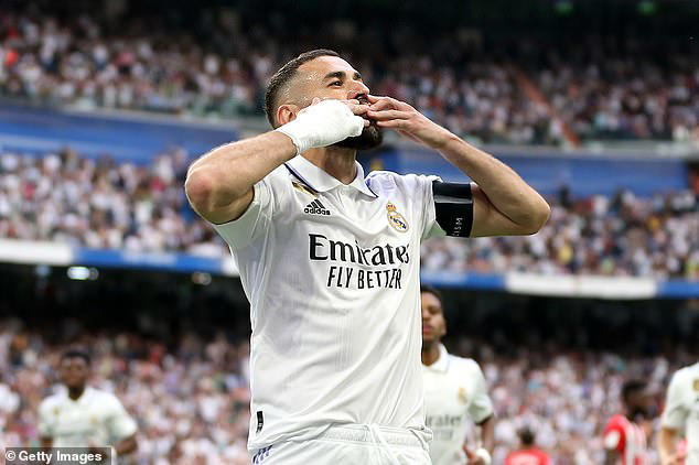 Benzema was given a great send-off by the home fans in his final appearance at the Bernabeu