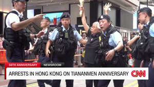 More than a dozen arrests in Hong Kong on the anniversary of the Tiananmen Square massacre
