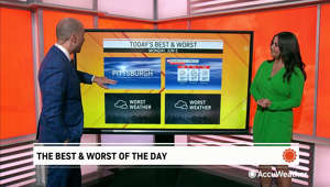 AccuWeather's Kristina Shalhoup and Bernie Rayno take a look at the best and worst weather of the day across the United States.