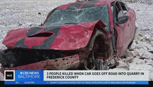 Three people killed when car goes off road into quarry in Frederick County