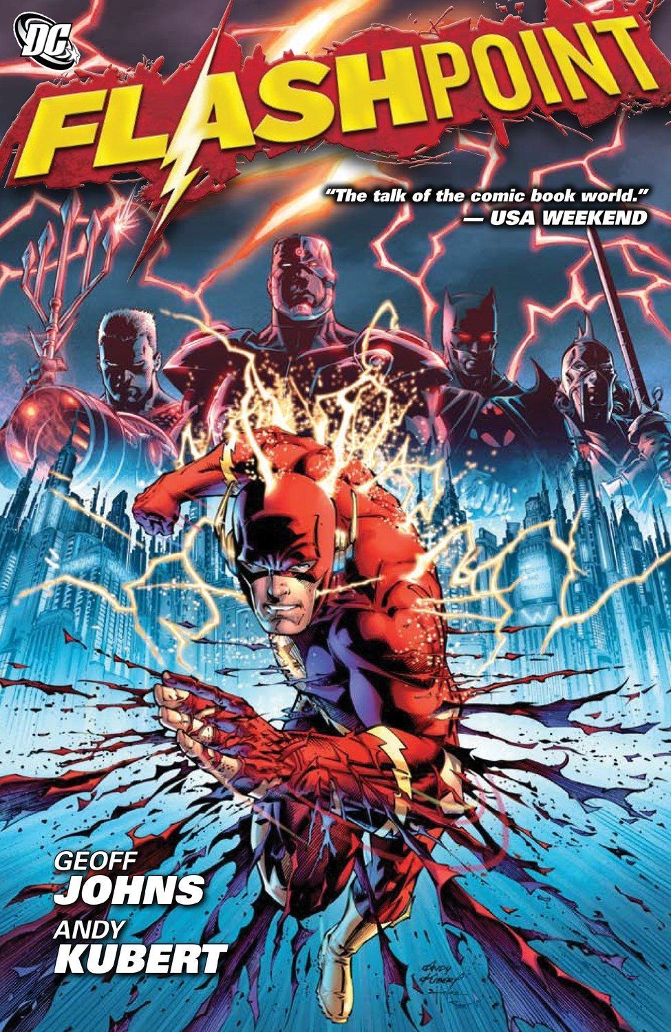 <p><strong>$11.99</strong></p><p>It’s hard to think of a comic book story more infamous than <em>Flashpoint</em>. Originally, Geoff Johns and artist Andy Kubert intended <em>Flashpoint </em>to be a stand-alone Flash story, about the unintended consequences of Barry’s decision to go back in time and rescue his mother. But when DC Editorial decided that it was time for yet another universe-wide reboot, they made The Flash the culprit. As a result, Barry’s trip to the past creates not just problems for himself, but a radically different DC Universe, one in which Thomas Wayne became Batman after the death of his young son Bruce, and in which an emaciated Superman lives hidden in a government lab. Even when Barry finds a way back to the main universe, he finds it completely changed, launching the New 52 continuity. </p><p>For many reasons, the New 52 was a flop, and DC’s continuity has been largely reset to its pre-<em>Flashpoint</em> status quo. But the failed expectations placed upon the series by editorial shouldn’t take away from what remains a pretty exciting Flash story. Forced to encounter a world made much worse by his actions, Barry gains a greater awareness of the cost of his actions. In the face of a world better for him, but not for anyone else, Barry sacrifices the life he wants—a sacrifice almost as great as the one he made in <em>Crisis on Infinite Earths</em>. So potent is the <em>Flashpoint </em>story that it has been reused not only in the <em>Flash</em> TV show, but it’s also the major inspiration for <em>The Flash</em> movie.</p>