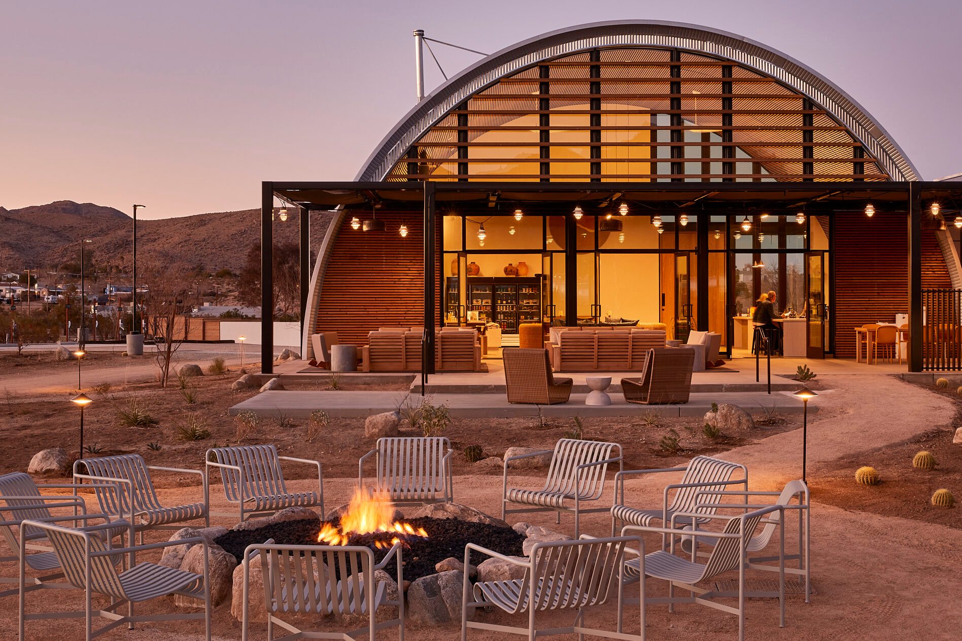 <p>This trusted luxury-camping brand runs six glamping sites in four states, with three more set to open by 2024. Many of its finest camps are within a stone's throw of a national park like Yellowstone, Zion or <a href="https://autocamp.com/joshua-tree/" rel="noopener noreferrer">this outpost</a>, which opened in 2022 in the high desert less than 10 miles from Joshua Tree National Park.</p> <p>With a swimming pool under the stars, communal fire pits, air conditioning and heating—plus a wide selection of craft beer, wine and hard kombucha (which pair well with the cafe's chicken pot pie) to warm your insides—this spot is a four-season stay.</p> <p>Each Airstream unit has a toilet and rain shower, which means no midnight walks to the restrooms. They're also tricked out with memory-foam mattresses, an outdoor dining area with a personal fire pit, a TV and coffee from a premium indie roaster. There are a few ADA-compliant units available too.</p> <p class="listicle-page__cta-button-shop"><a class="shop-btn" href="https://autocamp.com/joshua-tree/">Book Now</a></p>