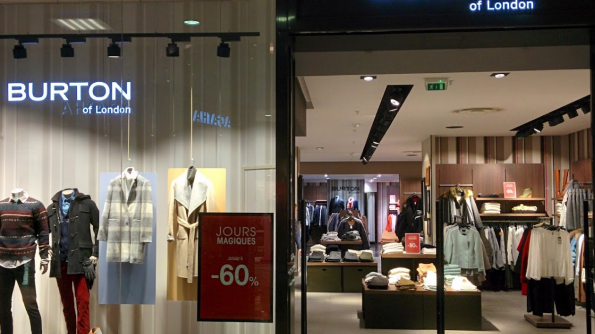 la marque de vêtements burton of london ferme ses magasins français