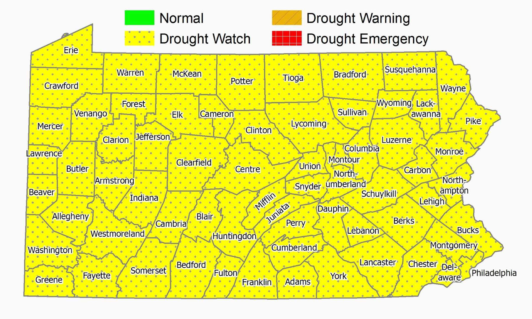 Pennsylvania, drought watch