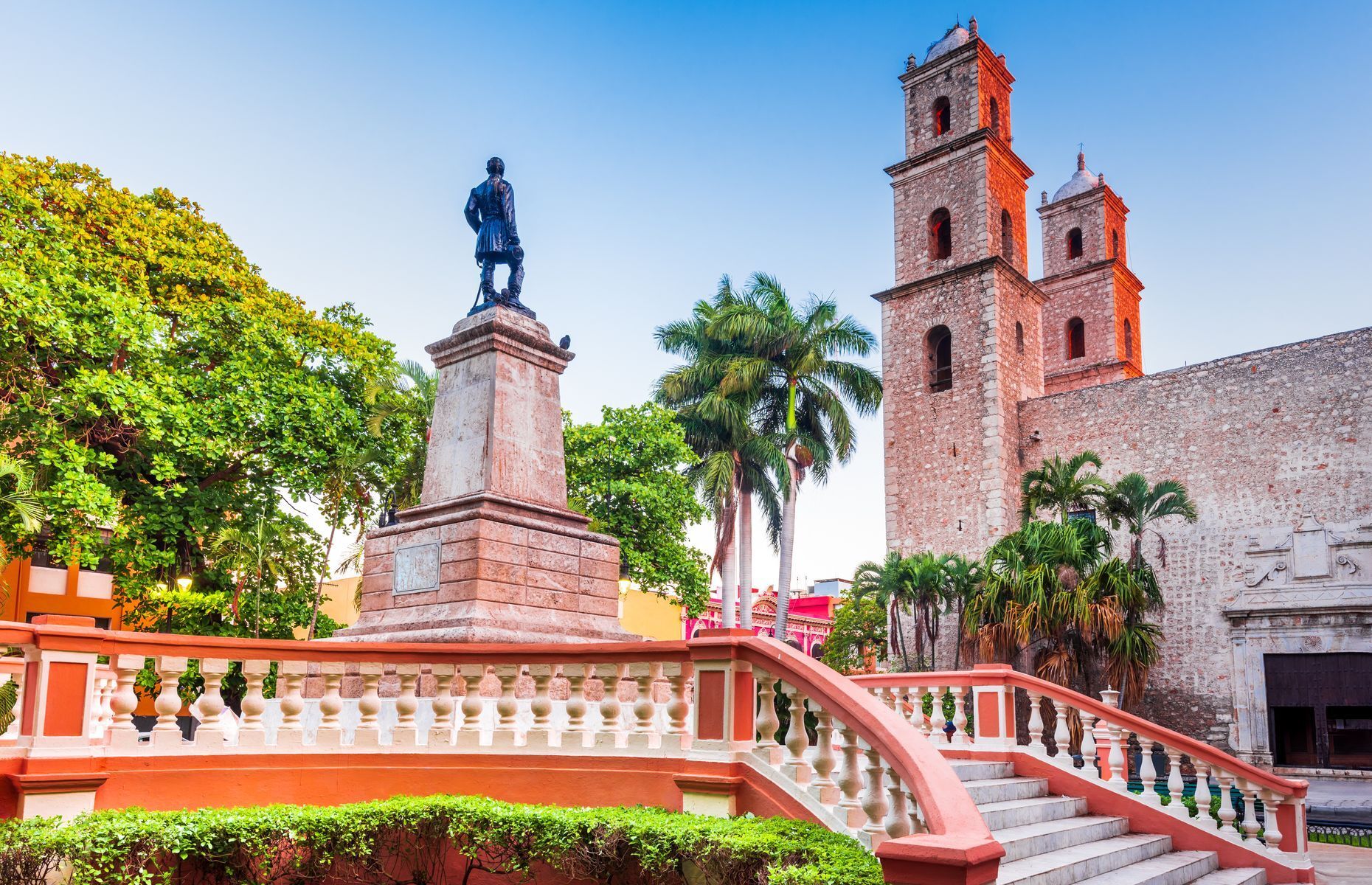 <p>The pretty colonial town of <a href="https://www.cnn.com/travel/article/things-to-do-merida-mexico/index.html" rel="noreferrer noopener">Mérida</a> was <a href="https://www.britannica.com/place/Merida-Mexico" rel="noreferrer noopener">founded in 1542</a>. The capital of the Yucatán boasts many colourful buildings and authentic gourmet restaurants. Explore a few of Mérida’s most beautiful spots with a stroll around Plaza Grande and a visit to its cathedral and Palacio Cantón.</p>