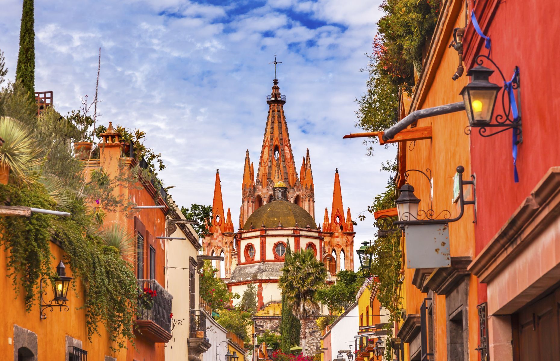 <p>Often compared to Andalusia for its festive atmosphere, <a href="https://visitsanmiguel.travel/0eng/historia2.php" rel="noreferrer noopener">San Miguel de Allende</a> is a colonial town listed as an <a href="https://whc.unesco.org/en/list/1274/" rel="noreferrer noopener">UNESCO World Heritage Site</a> and the pride of Mexico. Its Spanish-style piazzas, art galleries and up-and-coming restaurants will have you thinking you’re on another continent and wanting to come back again and again. Stroll along Calle Aldama and visit the <a href="https://www.sanmiguelarcangelsma.org/homepage" rel="noreferrer noopener">Parroquia de San Miguel Arcángel</a> with its pink cathedral, and you’ll be sold.</p>