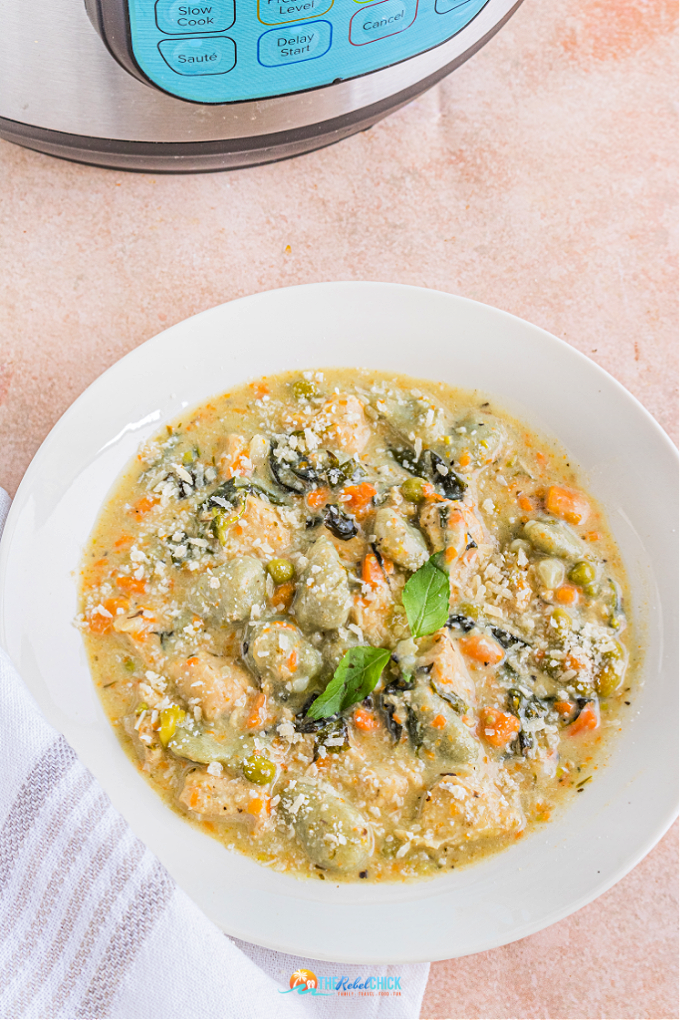 Make this Instant Pot Chicken Gnocchi Soup Recipe for the best Dinner Ever