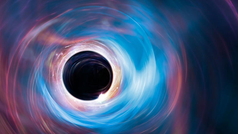 An artist's concept of a black hole.