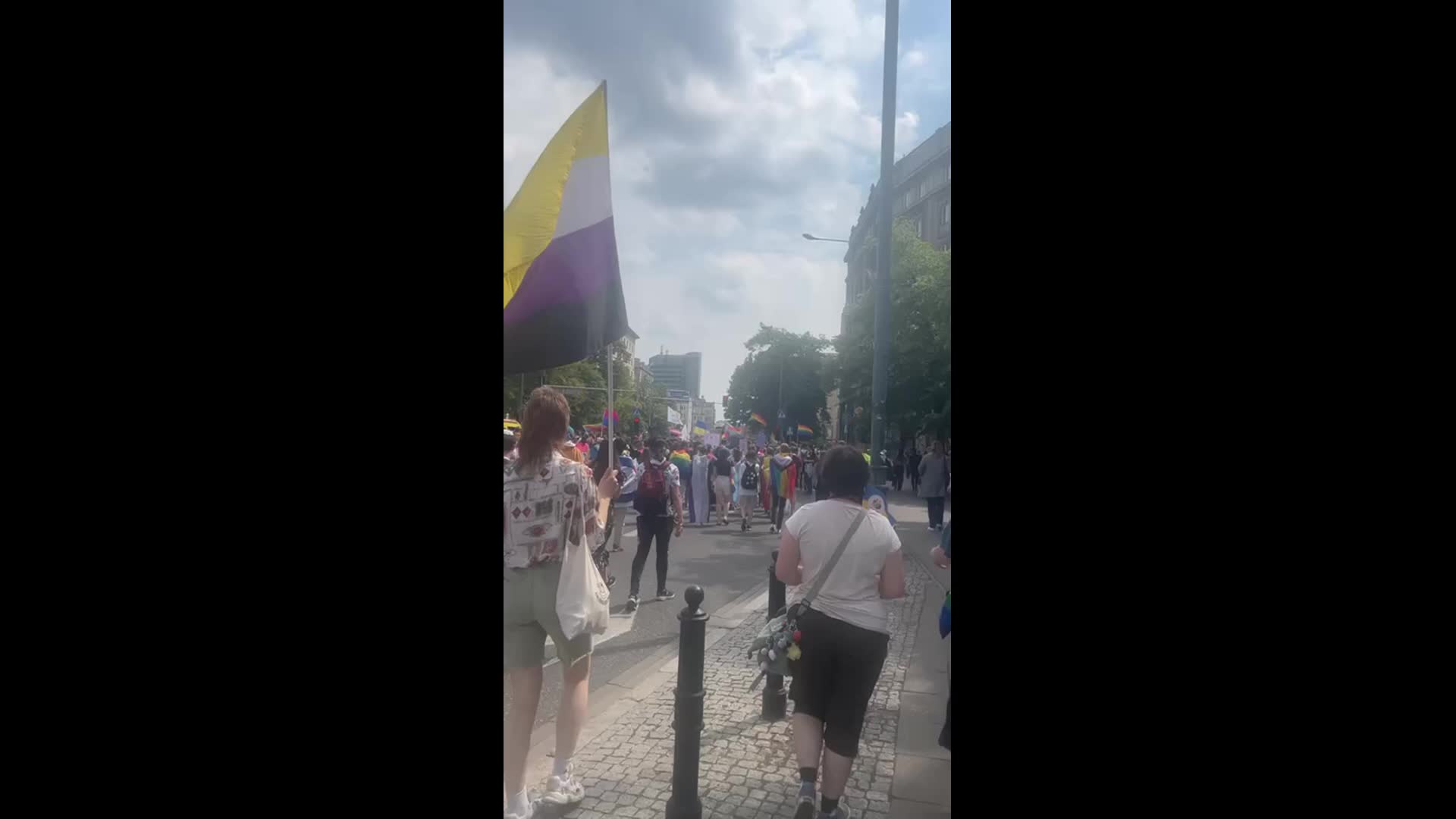 Pride Parade in The Streets of Warsaw, Poland