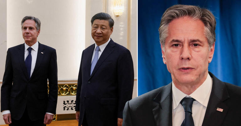US Secretary of State Antony Blinken said America does not support Taiwan seeking independence from China after meeting with Chinese President Xi Jingping (middle) (Pictures: Reuters/EPA)