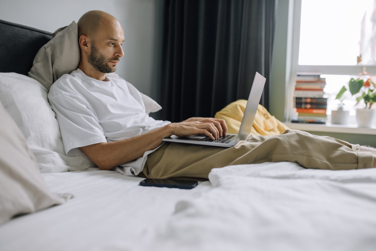 <p>With so many of us working remotely these days, it's pretty common to work out of your bedroom. A 2021 study found that 31 percent of remote workers have <a rel="noopener noreferrer external nofollow" href="https://craftjack.com/toolbox/remote-work-from-home-statistics-2021/">set up their office in their bedroom</a> (and 38 percent work from their actual bed!). This isn't ideal for sleep, however, says Zwarensteyn.</p><p>"If at all possible, avoid working in your bedroom so you are able to mentally separate the work environment from your rest environment," she recommends.</p><p>Wu adds that the stress of work can interfere with sleep as well.</p><p>"If we're overstimulated all day long with stressful tasks, multi-tasking, distraction from social media, and everything else, we don't get the chance to down-regulate," she says. "That makes it harder to wind down the body and mind for sleep. We should be taking breaks (including from screens) during the day to allow our bodies to calm down and feel safe."<em>Best Life offers the most up-to-date information from top experts, new research, and health agencies, but our content is not meant to be a substitute for professional guidance. If you have health questions or concerns, always consult your healthcare provider directly.</em></p><p>Read the original article on <a rel="noopener noreferrer external nofollow" href="https://bestlifeonline.com/habits-that-keep-you-awake/"><em>Best Life</em></a>.</p>