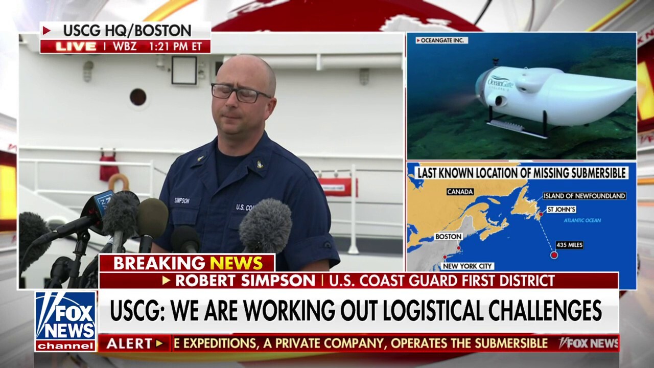 Coast Guard provides update on sub search, remaining oxygen level