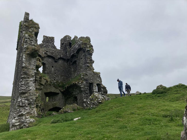 Ancient ruins along Slea Head Drive on Ireland's Dingle Peninsula.