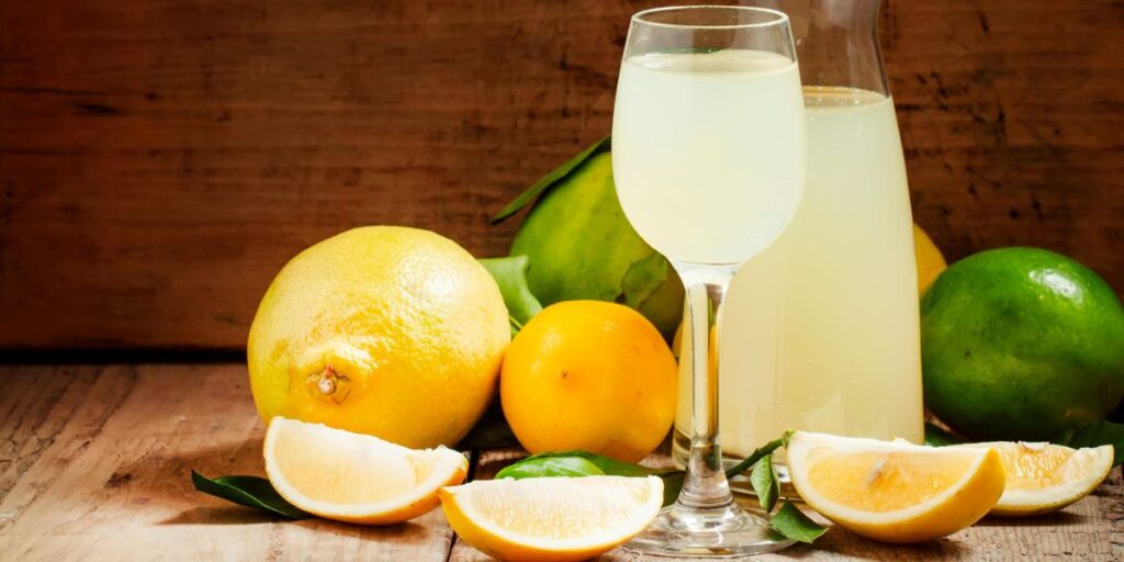 <p> A lemon liqueur made by steeping lemon zest in alcohol and sweetening it with sugar. It’s typically served chilled as a digestif.</p>