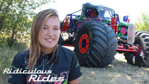 MEET the youngest female monster truck driver in America who started racing when she just 14. Rosalee Ramer is 20 years old and has been driving monster trucks professionally since she was just 14. She is now known as the youngest professional female monster truck driver in the United States. Rosalee’s truck, Wild Flower, is a 1932 Ford Coupe monster truck with 66 inch tall tyres, weighing approximately 600-800lbs each, boasting 15-16 horsepower and decorated with pink roses.