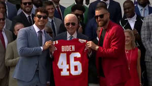 Super Bowl Champion Chiefs celebrate win at White House