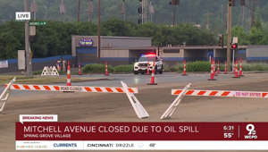 Mitchell Avenue closed due to oil spill