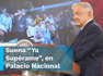 El presidente Andrés Manuel López Obrador dedicó en su conferencia matutina la canción “Ya Supérame”, de Grupo Firme, a la periodista Denise Dresser