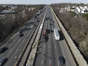 Emergency personnel work at the scene of a fatal crash along Interstate 695 on March 22 near Woodlawn, Md.