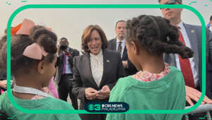 Young girls meet Vice President Harris during trip to Philadelphia