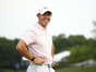 CHARLOTTE, NORTH CAROLINA - MAY 09: Rory McIlroy of Northern Ireland smiles during the trophy ceremony after winning during the final round of the 2021 Wells Fargo Championship at Quail Hollow Club on May 09, 2021 in Charlotte, North Carolina. (Photo by Jared C. Tilton/Getty Images)