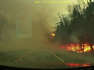 Dashcam footage shows car driving straight through Canadian wildfire