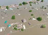 Ukraine: Luftbilder zeigen Ausmaß der Überschwemmungen