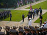 Rishi Sunak attends a laying of a wreath at the Tomb of the Unknown Soldier in Washington. Pic: AP