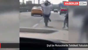 Şişli'de Motosikletle Tehlikeli Yolculuk Kamerada