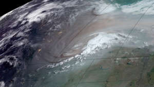 Large Smoke Swirl Arrives in North Central United States