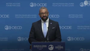 Speaking at the OECD Ministerial Council Meeting in Paris, Foreign Secretary James Cleverly says the UK 'stands ready to help the French authorities in any way we can' after a knife attack at a French playground.