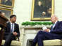 President Joe Biden meets with British Prime Minister Rishi Sunak in the Oval Office at the White House on Thursday. Sunak, on his first visit to the United States since taking office, met with Biden to discuss the Russia-Ukraine war and strengthening their economic partnership.